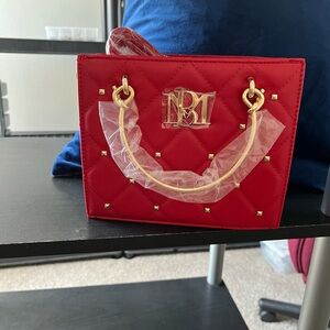 BADGLEY MISHKA Red Quilted Handbag
